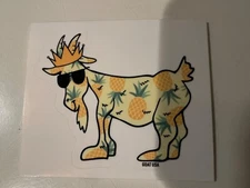 GOAT USA Pineapple Goat Sticker. Single Sticker. Brand New.