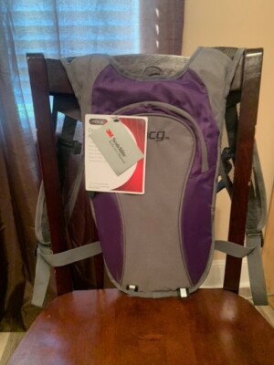 BCG 50 oz 1.5 L Drafter Hydration Pack Gray / Purple Hydration Bladder Backpack