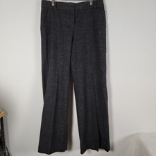 Classiques Entier Womens Sz 8 Black Wool Blend Career Work Straight Dress Pants