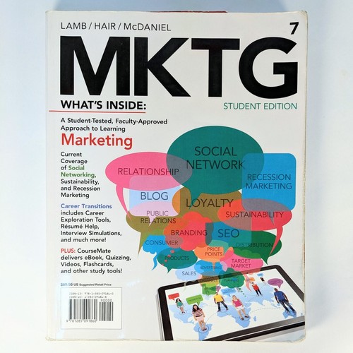 MKTG Student Edition 7 Lamb Hair McDaniel Paperback Book Marketing Networking 9781285091860 ...