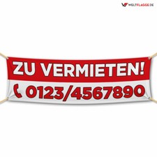 ZU VERMIETEN! Werbebanner Werbeplane Plane verschiedene Größen PVC