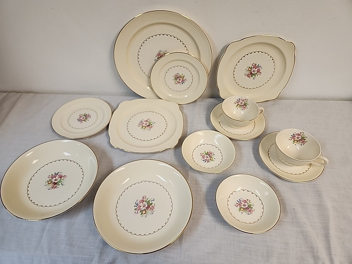 VTG Paden City Pottery 13 PCS USA CHINA PCP32 PLATES BOWLS CUPS