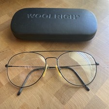 VINTAGE STEELEX AVIATOR EYEGLASSES W WOOLRICH CASE RARE