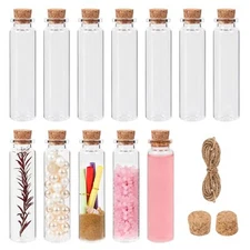 12pcs Small Glass Bottles with Corks 20ml Small Glass Jar with Cork Lid