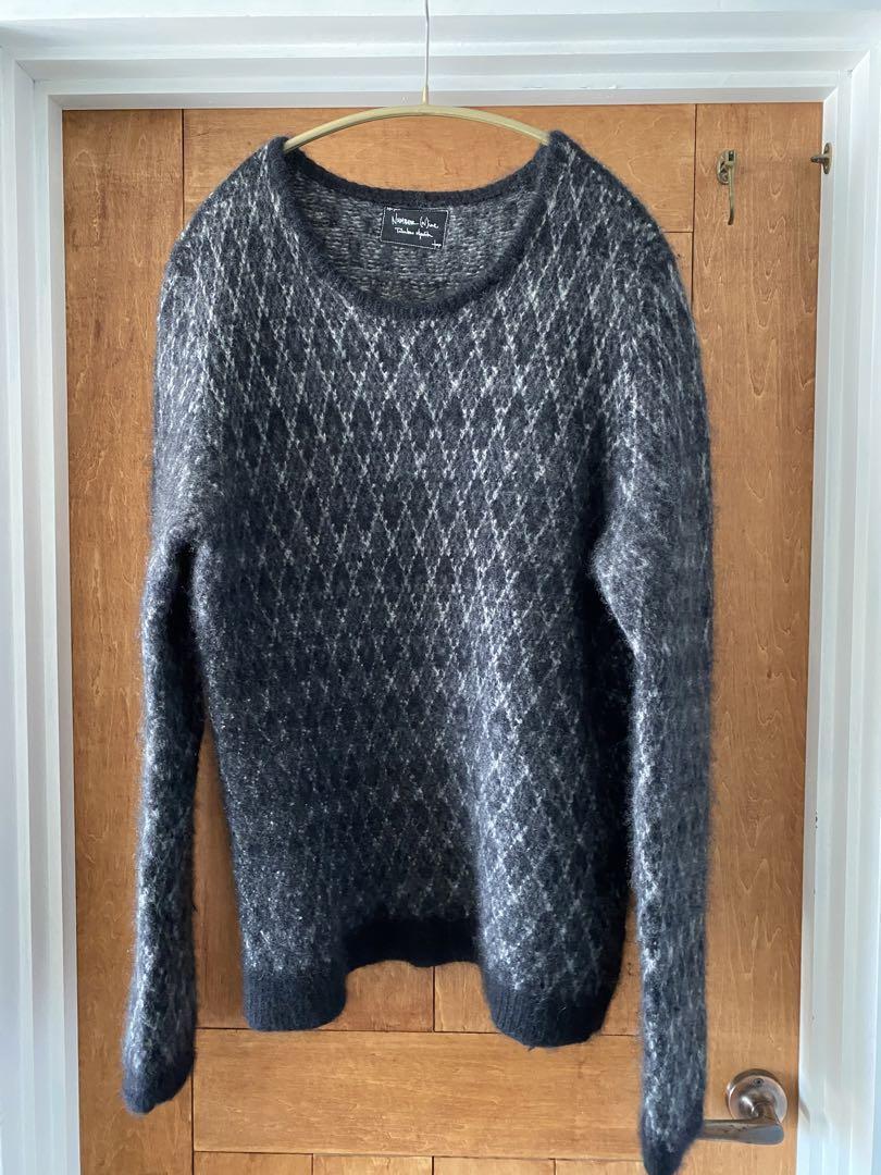 Number Nine Cashmere Wool Argyle Knit Sweater Size 4 Used | eBay
