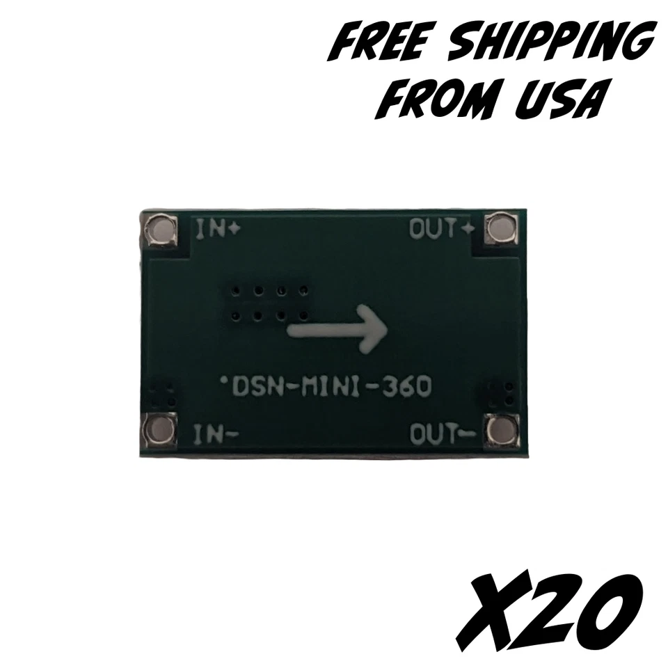 20pcs Mini360 3A DC Voltage Step Down Power Converter Buck Module 3.3V 5V 9V 12V - Image 3 of 4