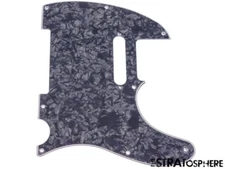 *NEW DARK Black Pearloid Telecaster PICKGUARD for Fender Tele 8 Hole+ Neck Holes