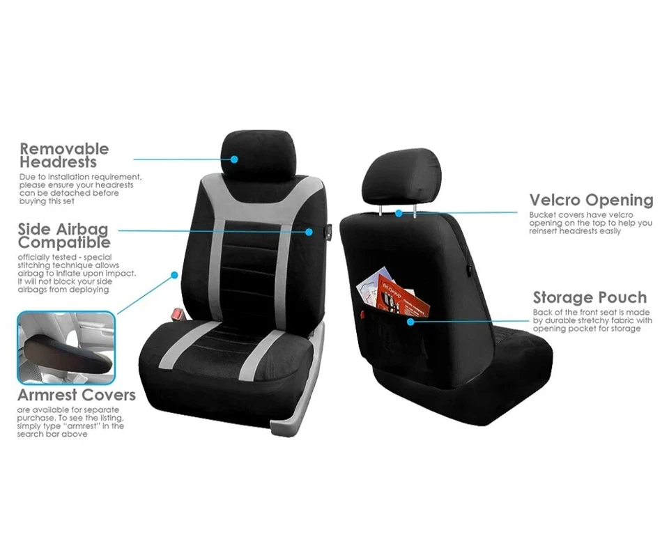 Fundas de asiento de auto FH Group para un Kia Optima 2015 Foto 4 de 4
