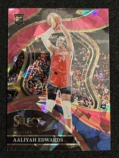 AALIYAH EDWARDS 2024 Panini WNBA Select Courtside Pink Cracked Ice RC Mystics