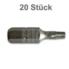 20 X Torx Bits, T10, 1/4"x25mm, Hochleistungsstahl, von HKB®, Artikel-Nr. 70215
