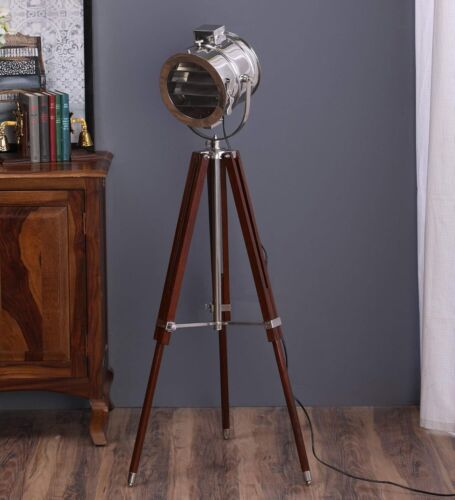 Designer Nautical Searchlight Collectible Vintage Modern Spotlight Floor Lamp - Picture 2 of 5