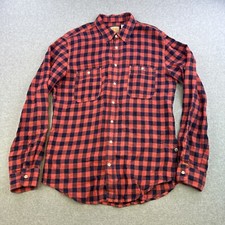 Boss Orange Hugo Boss Shirt Mens XL Red Plaid Long Sleeve Collared Button Up