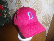 Port Authority RED cap / hat Letter "D" on front One size adjustible 100% poly