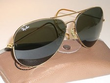 VINTAGE B L RAY BAN G15 ARISTA LARGE METALS II WRAP-AROUNDS AVIATOR SUNGLASSES