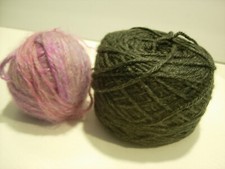 CHARCOAL GRAY PINK PURPLE KNITTING CROCHET DESIGNER FIBER ARTS YARN CRAFTS 126G