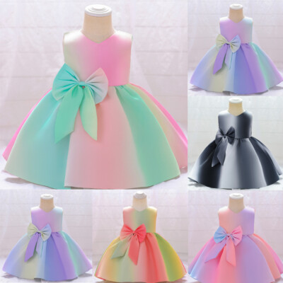 Kid Flower Girls Bridesmaid Dress Party Wedding Birthday Formal Dresses  Princess | eBay