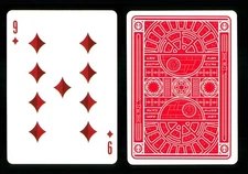 Playing card Star Wars Dark Side Red - 9 of Diamonds ZT 24