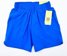 All in Motion Boys' Activewear Woven Gym Shorts Blue Size XS 4/5