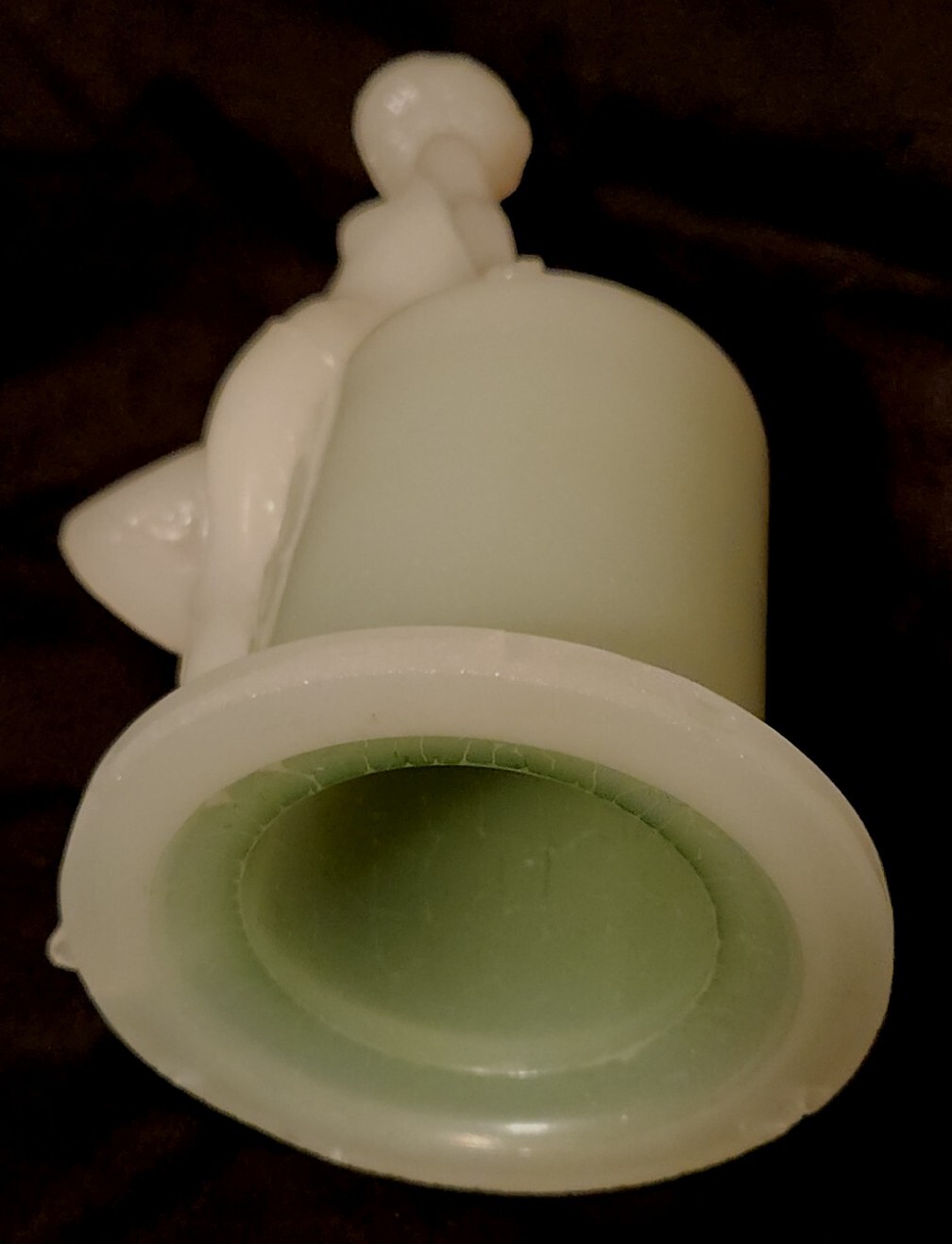 Rare Vtg Art Deco Jade Glass Moonstone Aladdin G77 Susie Electric Lamp