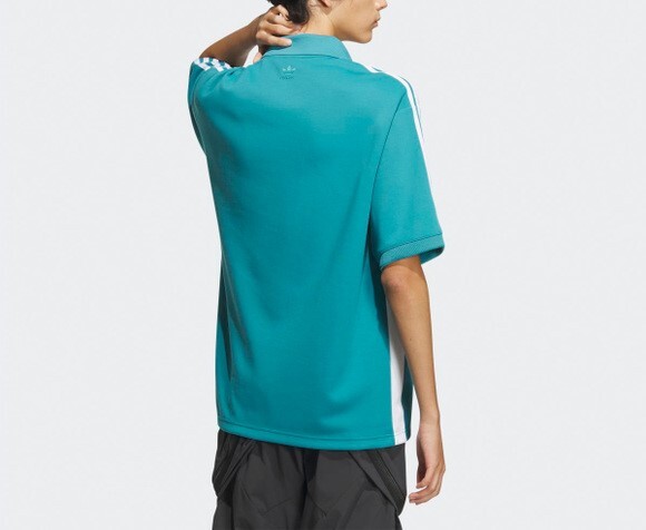 ★ adidas★ Football Polo Shirt Mint White IW6307 Adidias Trefoil Logo Play Football Graphic Short Sleeve Polo