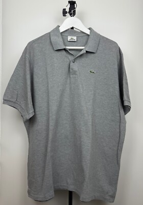 Herren Lacoste Kurzarm Polo Shirt Gr. 8 3XL Grau 07042501