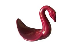 Vintage Nova Designs Bathroom Swan Towel Holder Maroon Burgundy
