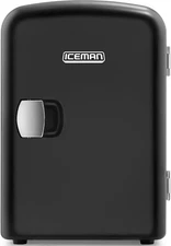 - Iceman Mini Portable Black Personal Fridge Cools or Heats and Provides Compact