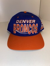 NFL Team Apparel Denver Broncos SnapBack Hat Adult Blue Orange Football Cap