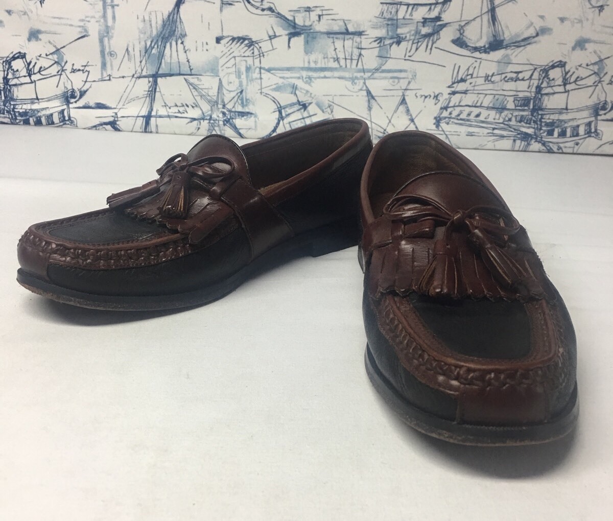 Johnson&Murphy Aragon II Kiltie Tassel Loafer Men\'s Black and BrownSize 11.5 Johnston & Murphy Loafer Aragon II Kiltie Tassel Loafer  main image 3