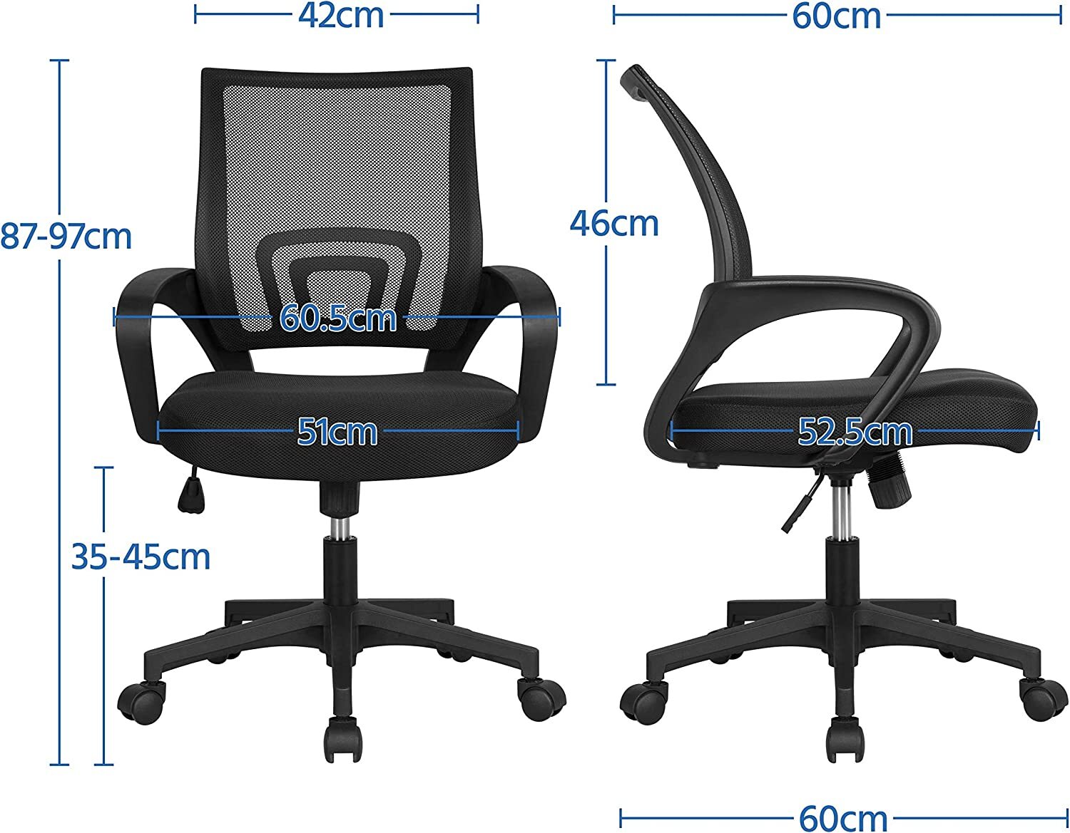 Modern Ergonomic Fabric Mesh Chair Office Swivel Chair Adjustable