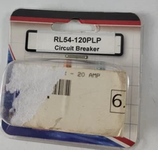 20 Amp Manual Circuit Breaker Boater Sports RL54-120PLP