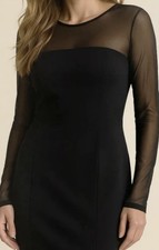 Tahari Women’s Dress With Sheer Sleeves Size 14