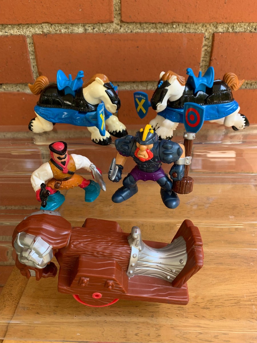 VINTAGE FISHER PRICE GREAT ADVENTURES CASTLE FIGURES HORSES