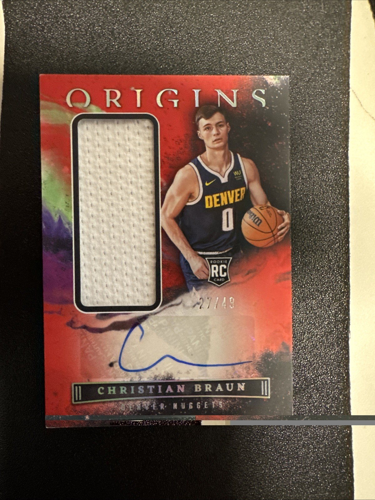 2022-23 Panini Origins - Rookie Jersey Autographs Christian Braun #RJA-CBR /49