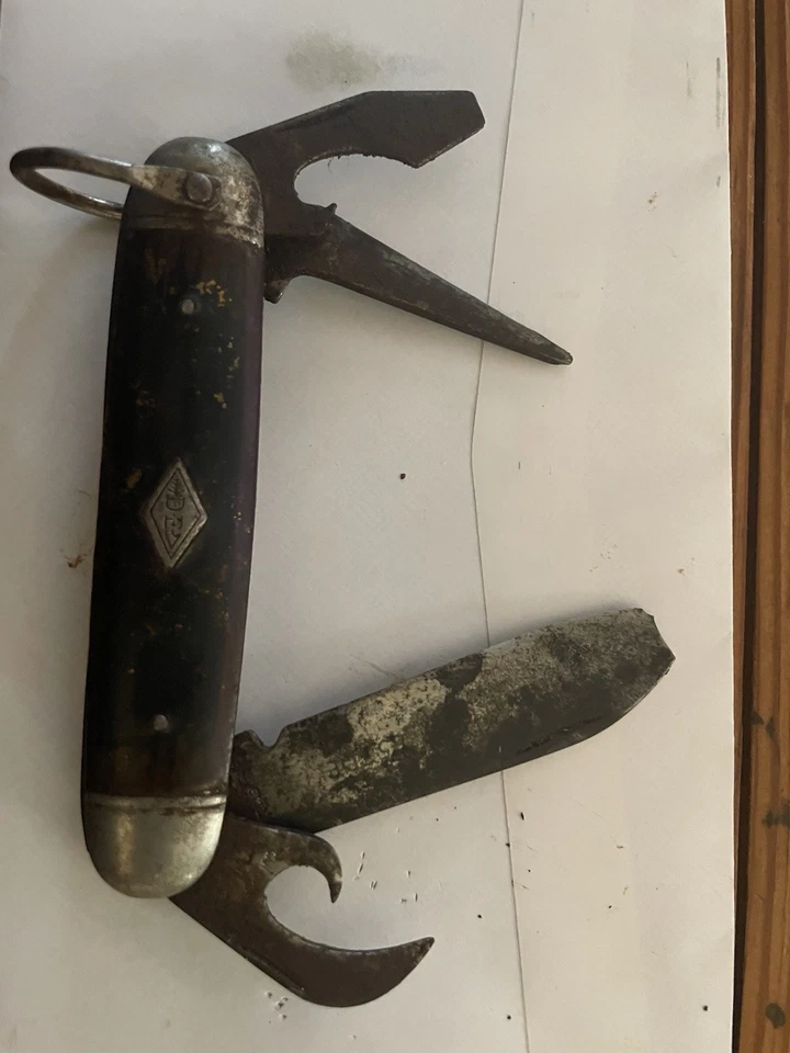 Navaja de campamento de bolsillo plegable Imperial Diamond Edge 857DE de colección años 60, 3,75" Foto 2 de 4