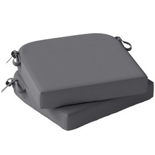 Outsunny Outdoor Chair Seat Cushions Set of 2, Garden Chair Cushions, Grey
