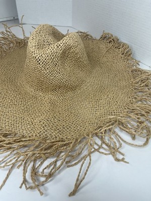 Paper Straw Sun Hat Women's Divided NEW