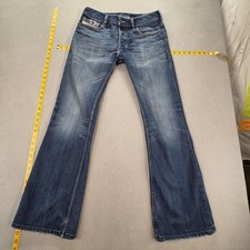 Diesel Zathan Jeans Mens 30x31 Blue Med Wash Regular Bootcut Made in Italy 0R8TE