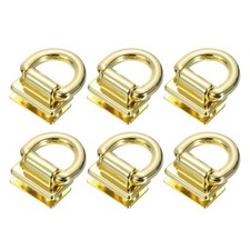 6Pcs Metal Bag Connector with D Ring 18mm Purse Hanger Buckle Gold