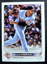 2022 Topps Jovani Moran RC #387 Rookie Card Minnesota Twins Left-Handed Pitcher. rookie card picture