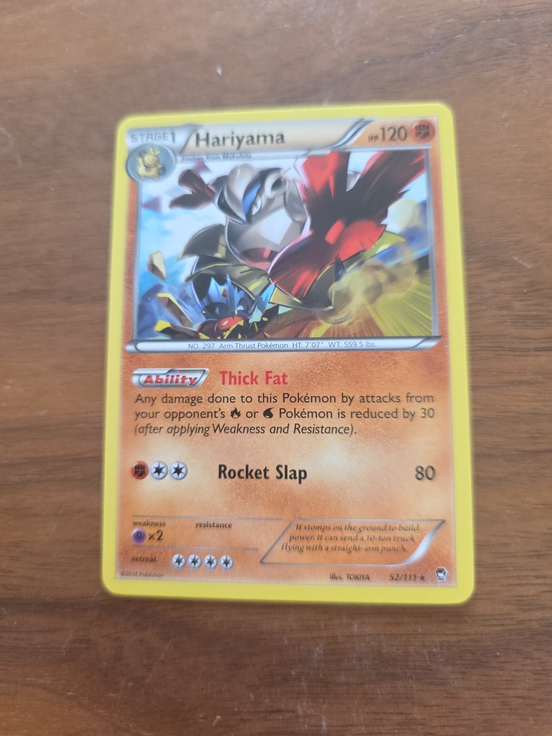 Pokemon TCG Card 2014 XY Furious Fists - Hariyama 52/111