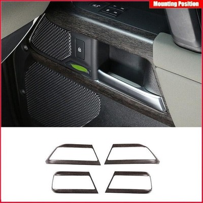 Fit For Defender 110 2020-2023 Wood Grain ABS Inner Door Handle Frame Trim 4PCS