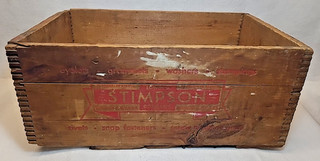 Vintage Edwin B Stimpson Wooden Shipping Crate to Hubley Mfg Lancaster PA