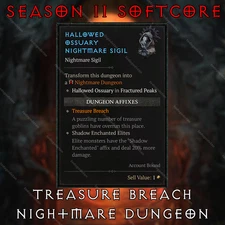 Diablo 4 - Treasure Brach (Nightmare Dungeon) Run | BEST OBDUCITE FARM | S11