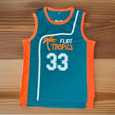Flint Tropics Jersey - Size L - Jackie Moon #33 - Semi Pro Movie- Will Ferrell