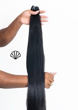 Cabello 100 Humano Natural Human Hair Extensions 18 Inch 1B Chocolate Brown 1B