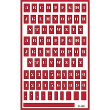 Armour Over Over Self Stick Reusable Glass Etching Stencil Small Letter Number