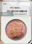 1887 P MORGAN FLAWLESS GEM BU++++EXCEPTIONAL RAINBOW! INSANE COLOR NR #64559