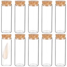 10pcs High Borosilicate Glass Bottles Glass Tubes with Cork Reagent Bottles