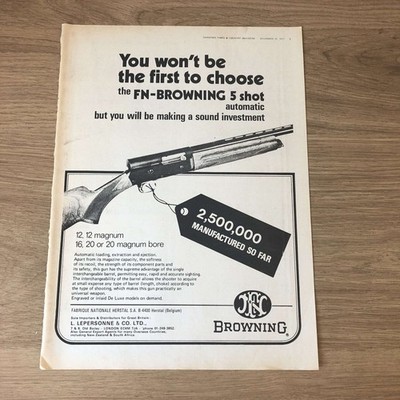 GUNS02 MAGAZINWERBUNG 12X9 THE FN-BROWNING 5 SCHUSS AUTOMATIK